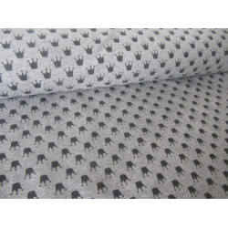 French Terry - Kronen grau meliert